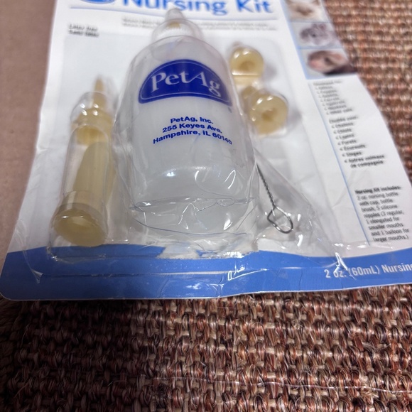 PetAg newborn nursing kit, latex free, 5 nipples, 2 oz bottle, bottle brush - Picture 4 of 5
